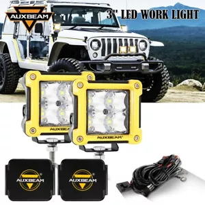 Coppia Luci da Lavoro LED 3" Pollici Cubo Pods Guida Fendinebbia Faretto per Jeep Chevy - Foto 1 di 12