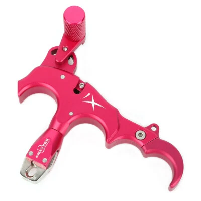 Archery Compound Bow Release Aid 3 4 Finger Thumb Trigger Hunting Target - Image 1 of 4