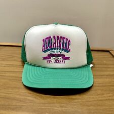Vintage Trucker Hat Cap Atlantic City NJ Snapback Mesh Back Foam Front 90's