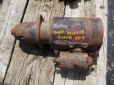 Farmall IH tractor starter assembly spins w/ BAD BENDIX - Image 1 of 4