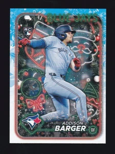 2024 Topps Holiday #H181 ADDISON BARGER RC Toronto Blue Jays ROOKIE CARD - Picture 1 of 2