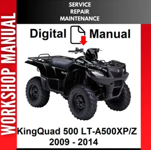 SUZUKI KING QUAD 500 2009 2010 2011 2012 2013 2014 SERVICE REPAIR SHOP MANUAL - Picture 1 of 1