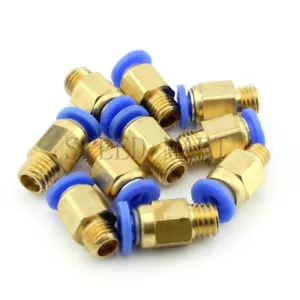 10 Pezzi Connettore Aria Pneumatico Sgancio Rapido M8*1.0 Filettato Metrico Tubo 4mm - Foto 1 di 3