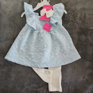 2T Isaac Mizrahi Toddler Girl Blouse,& Legging Set w Matching Bow BRAND NEW - Picture 1 of 8