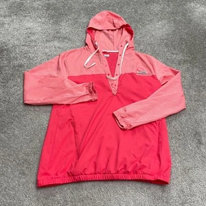 Columbia PFG Tamiami Hoodie Jacket Womens Medium Pink 1/2 Snap Button Outdoor - Picture 1 of 14
