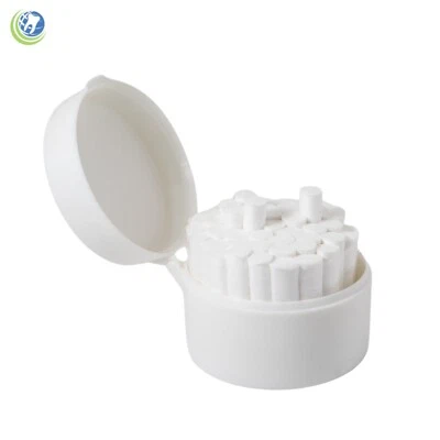 Dental Round Cotton Roll Holder Organizer W/ Embedded Placement Pins -  White - Image 1 of 3