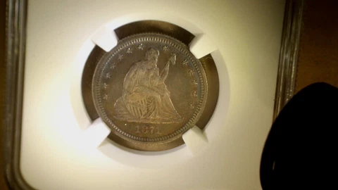 1871 Seated Liberty Quarter PF64 Cover