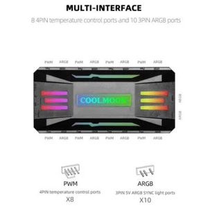 RGB Controller 4Pin PWM 5V 3Pin ARGB Fan Cooler PC Control D4T8 Remote N4H2 O1N5 - Photo 1/11
