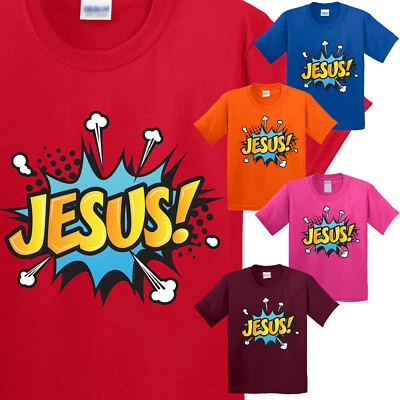 Jesus Christian Religious Faith Christ Church Boys Kids Teen Girls Gift T-Shirt - Image 1 of 2