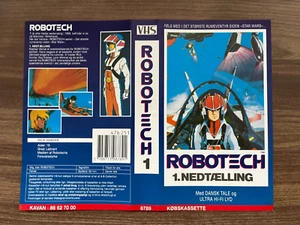 Vintage Robotech Rick Hunter VHS Cover Only - Danish Edition - No Tape - Afbeelding 1 van 1