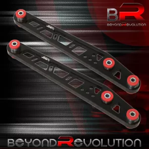 For 1996-2000 Civic EK EM Rear Lower Suspension Control Arms Black + Red Bushing - Picture 1 of 3