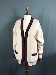 St. John Collection By Marie Gray Open Cardigan Wool Light Pink Women Size L - Picture 1 of 11