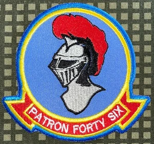 USN Patron Forty Six VP-46 Patron Squadron Patch Hook & Iron-On Repro New A783 - Picture 1 of 2