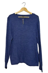 J.Crew Men's Cotton Crewneck Sweater Lightweight Layering Blue Large - Picture 1 of 5