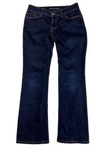 Banana Republic Blue Dark Wash Mid-Rise Curvy Boot Jeans Women's Size 26 Petites - Picture 1 of 12
