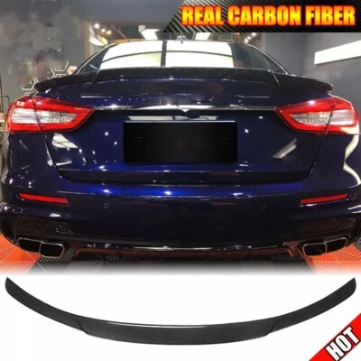 Alerón trasero de maletero para Maserati Quattroporte Sedán 13-19 CARBONO REAL Foto 1 de 4