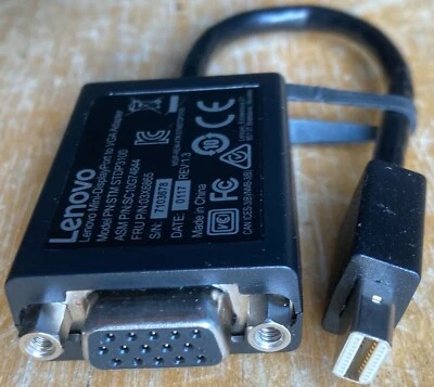 Lenovo Mini-Display Port To VGA Adapter P/N 0A36536 Genuine Original STM STDP310 - Image 1 of 4