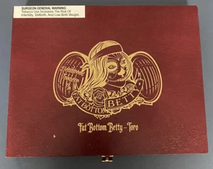 Fat Bottom Betty Wood Cigar Box 9"x7.25"x1.25" Valet Humidor Purse Deadwood - Picture 1 of 9