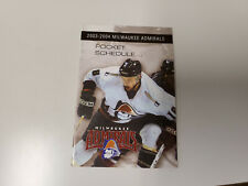 RS20 Milwaukee Admirals 2003/04 Minor Hockey Pocket Schedule - Miller Lite