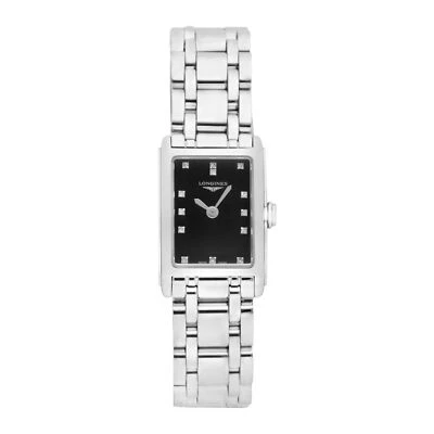 Longines L52584576 Dolcevita Ladies Quartz Black Dial 17 mm Watch MSRP $1775 - Image 1 of 4