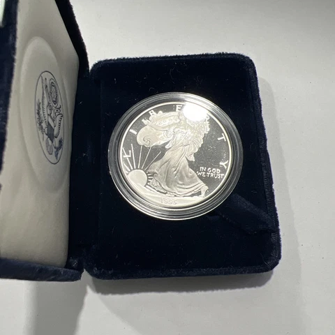 1995 Walking Liberty Silver Dollar - USA Proof in Original Box Cover