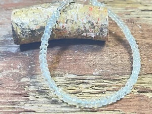 Pulsera de cuentas de aguamarina | Pulsera de piedras preciosas naturales - Imagen 1 de 10