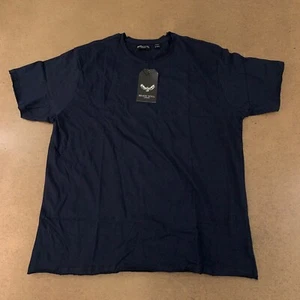 Brave Soul Men's Size XXL Rich Navy Short Sleeve Crew Neck T-Shirt NWT - Picture 1 of 9