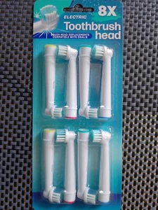 8 ZAHNBÜRSTEN hochwertige AUFSÄTZE BÜRSTENKÖPFE kompatibel BRAUN ORAL B K8 - Bild 1 von 5