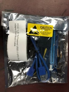 PCI E PCIE 1x auf 16x USB 3.0 GPU Riser Adapter Card Board Kabel [1 oder 6 Stück] - Bild 1 von 3