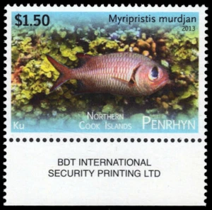 PENRHYN ISLAND 525 - Pez soldado piña "Myripristis murdjan" (pb86206) - Imagen 1 de 1