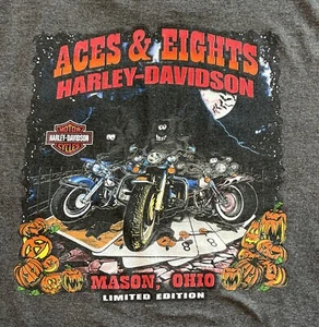 harley davidson shirt Halloween Shirt Mason Ohio Men’s X-Large Gray - Picture 1 of 9