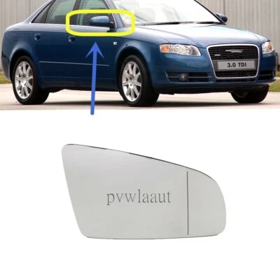 Espejo retrovisor térmico pasajero derecho cristal para Audi A4 B6 sedán Avant Quattro 2001-2004 Foto 1 de 4
