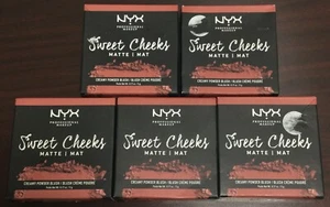 [5er Pack] NYX Cosmetics Sweet Cheeks MATT/MAT - Creamy Powder Rouge BANG BANG - NEU - Bild 1 von 2
