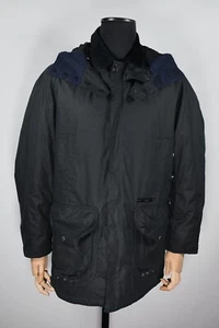 BARBOUR GOLD STANDARD SUPA-BEAUFORT BLACK WAXED JACKET THERMORE MEN'S size S - Picture 1 of 14