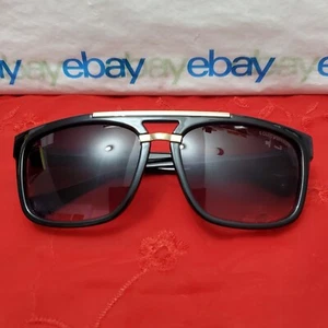 Louis Vuitton LV9013 60¤21 132 Sleek Square LV Monogram Black Sunglasses M/Italy - Picture 1 of 24