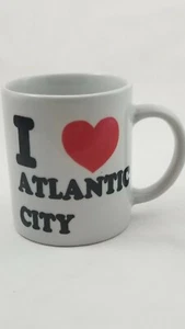 Taza de café de cerámica I Love Atlantic City taza recuerdo corazón - Imagen 1 de 5