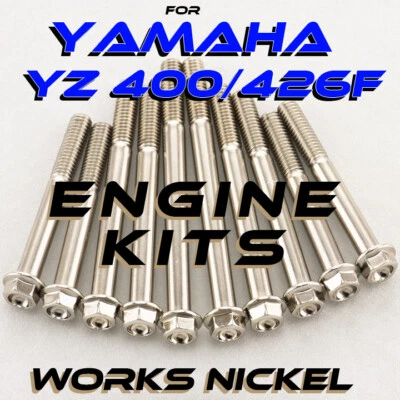 Kit de pernos de motor para Yamaha YZ426F | Hermoso funcionamiento niquelado, AHORRA $$$ Foto 1 de 4
