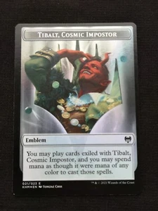 Tibalt, Cosmic Imposter Emblem / Dwarf Warrior Token- Foil - Kaldheim - 021/012 - Picture 1 of 2