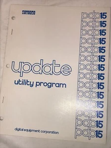 DEC / Digital Equipment Corp PDP-15 Update Utility Program Manual - Picture 1 of 5