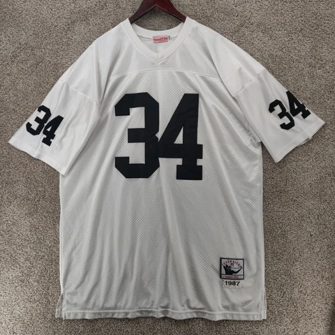 Mitchell Ness Raiders Bo Jackson 34 Jersey Mens 54 White Football Throwback 87 Cover