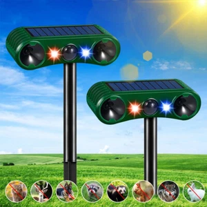 Solar Tiervertreiber Ultraschall Abwehr Marder Katzen Hunde Abwehr Schreck 2stk - Bild 1 von 15