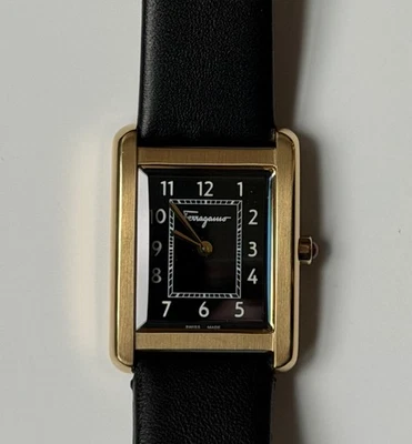 Genuine Salvatore Ferragamo Firenze Womens Quartz Watch with Black Leather Band - Image 1 of 4