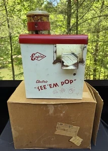 Vintage Empire Electric Popcorn Corn Popper Vendor Toy Machine Original Box! - Picture 1 of 14