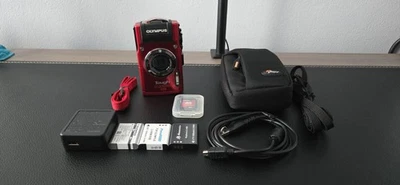 Cámara digital OLYMPUS Stylus Tough TG-4 16MP impermeable GPS WiFi roja *probada* Foto 1 de 4