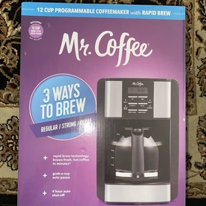 Mr. Coffee 12 Cup Programmable Coffee Maker with 3 Ways To Brew NEW Sealed - Picture 1 of 2