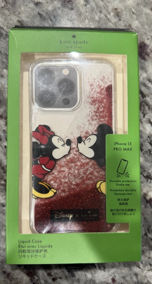 Funda KATE SPADE iPhone 15 Pro MAX Negra y Roja Mickey Minnie Disney Foto 1 de 4