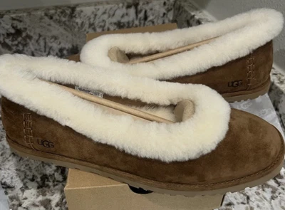 🔥 UGG Zora Ballet Plano Castaño Mujer 1178111 Nuevo Auténtico Envío Rápido Talla 5-12 Foto 1 de 4