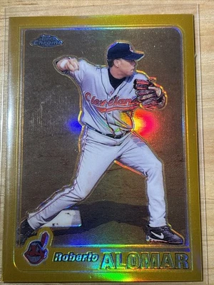2001 Topps Chrome ROBERTO ALOMAR Gold Refractor #365 Cleveland Indians - Image 1 of 2