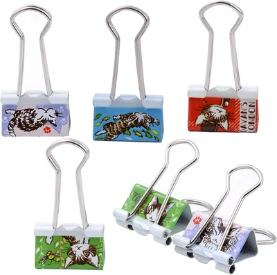 40 Stück Metall Binder Clips 19 mm Bunt Dokumentenklammer Papierklammern Bunt Fo - Bild 1 von 4