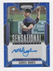 2025 PRIZM BASEBALL SENSATIONAL SIGNATURE BLUE PRIZM 48/49 GABRIEL HUGHES - Picture 1 of 2